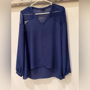 Elegant Navy Blue Women's Top